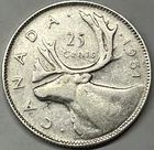 1951 Canada Silver Quarter 25 Cents.     Free Shipping !!