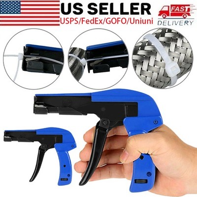 Industrial Zip Tie Gun Tension Fastening Tool 1 Motion Tie Cut Off Cable Ties