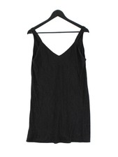 Mango A-Line Midi Dress M in Black