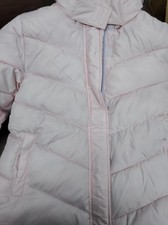 GIRLS HOODED PUFFER JACKET LIGHT PINK SIZE L 14