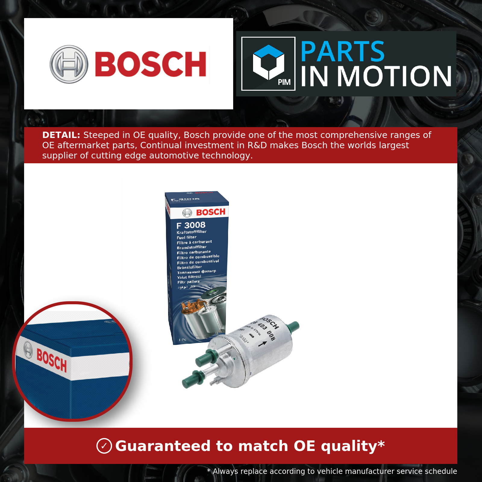 Fuel Filter fits AUDI A2 8Z0 1.4 02 to 05 BBY Bosch 6Q0201051 6Q0201051B Quality - Image 22