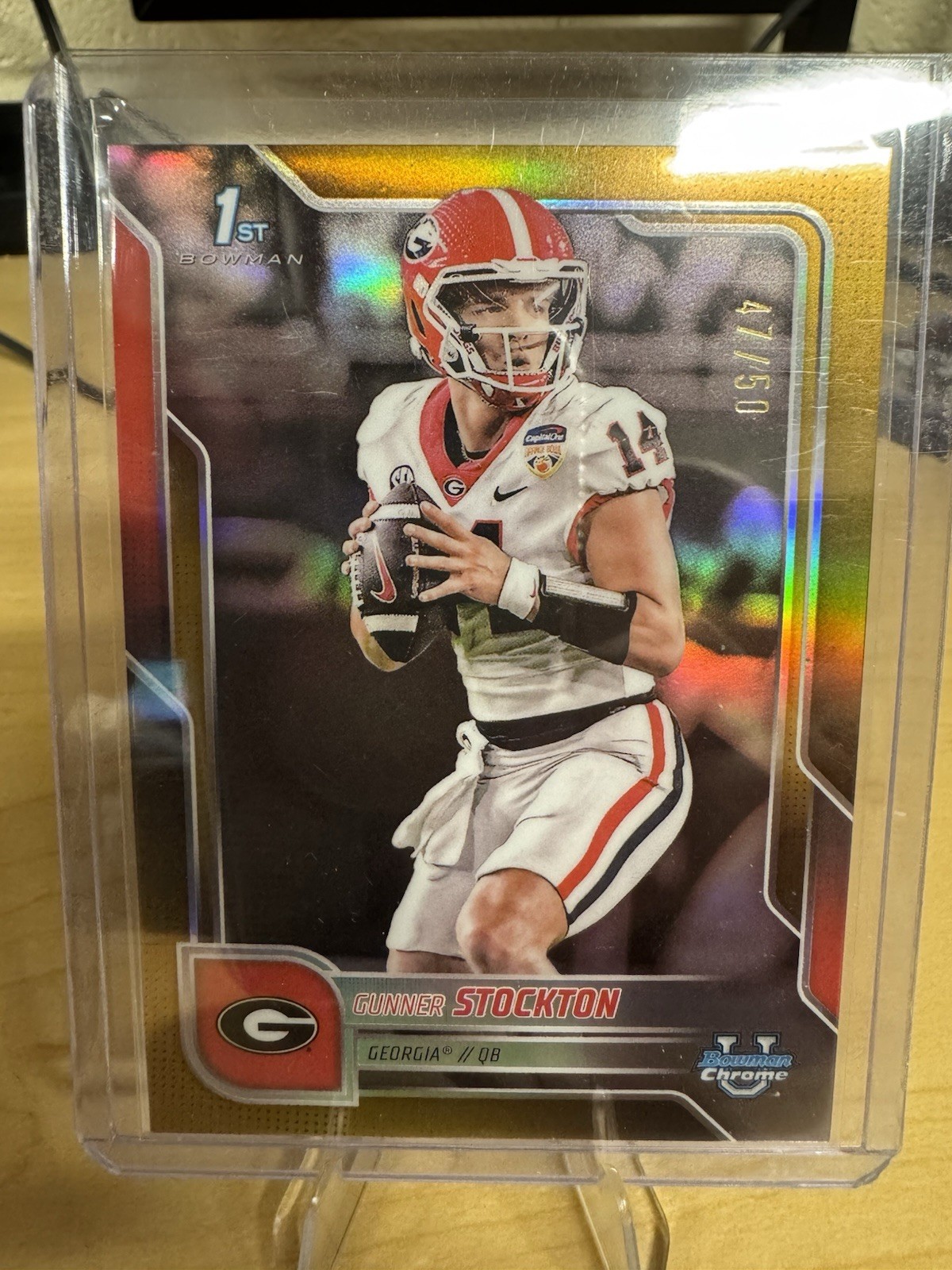 2025 Bowman University Chrome - Gunner Stockton #131 GOLD Refractor /50 (RC)