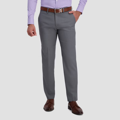 NWT Men's Haggar H26 Premium Stretch Dress Pant Classic Fit Dark Grey Sz 30x32