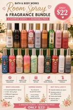 Bath  Body Works / White Barn Room Spray Bundle   6 Assorted Fragrances   New