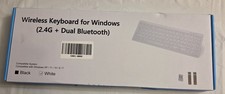 Small Wireless Keyboard, Bluetooth  2.4G Dual Mode Keyboard, Slim and Compact