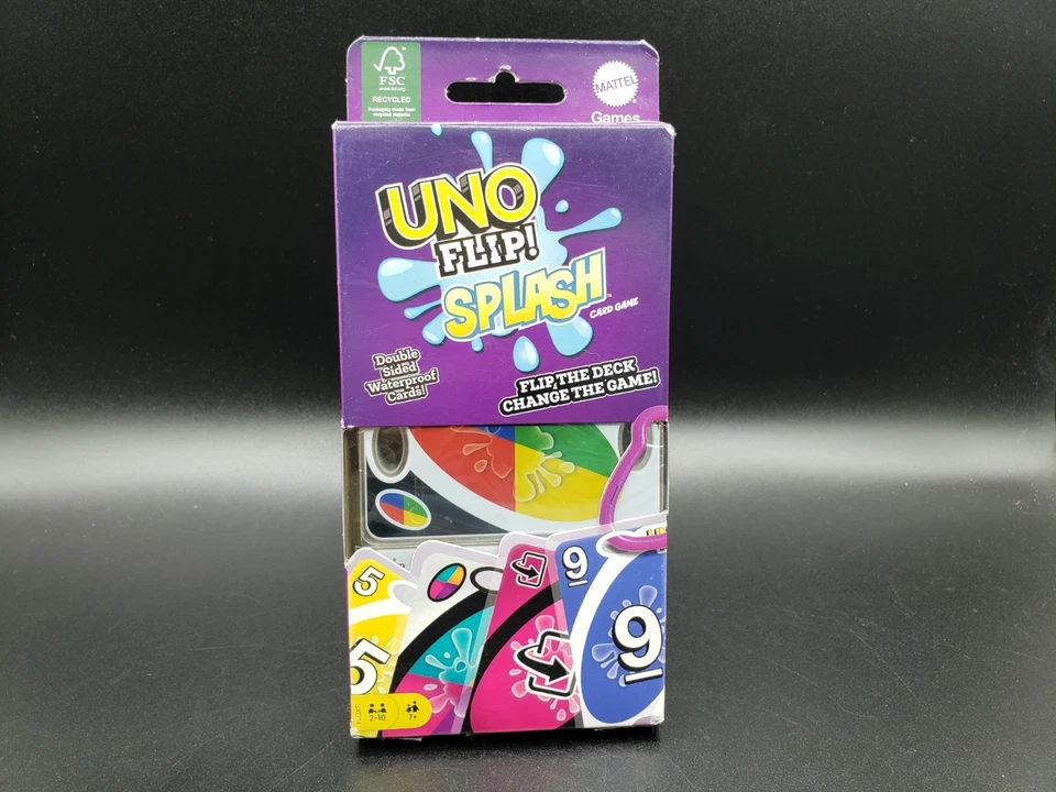 Mattel UNO Flip! "SPLASH" Edition / Double Sided Card Game - New - Image 3 of 4