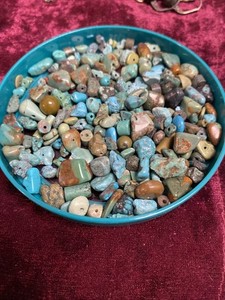 Turquoise Beads, Loose, VIntage, Southwest, Natural, Smooth, Chip, 58 Grams