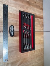 Snap-on Tools Usa New Sae Short Ratcheting Combo Wrench Foam Set Snap-on Tools Usa New Sae Short Ratcheting Combo Wrench Foam Set