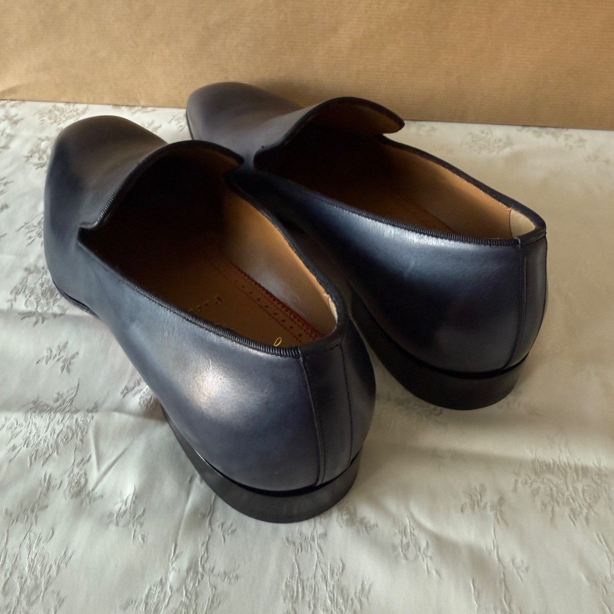 CHRISTIAN LOUBOUTIN 1180541 Navy Blue Leather Dandelion Flats, sz 42 CHRISTIAN LOUBOUTIN 1180541 Navy Blue Leather Dandelion  main image 2