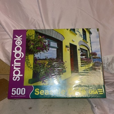  New & Sealed Springbok 500 Piece Jigsaw Puzzle: Seaside Café USA