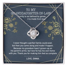 To My Granddaughter-in-Law Jewelry – Sentimental Necklace with Love Message