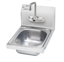 Krowne FSE HS-64 Wall Mount Hand Sink 4”OC Electric Faucet Double Bend Spout