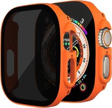 2-Pack Apple Watch Ultra 49mm Privacy Screen Protector Case Hard PC Scratchproof