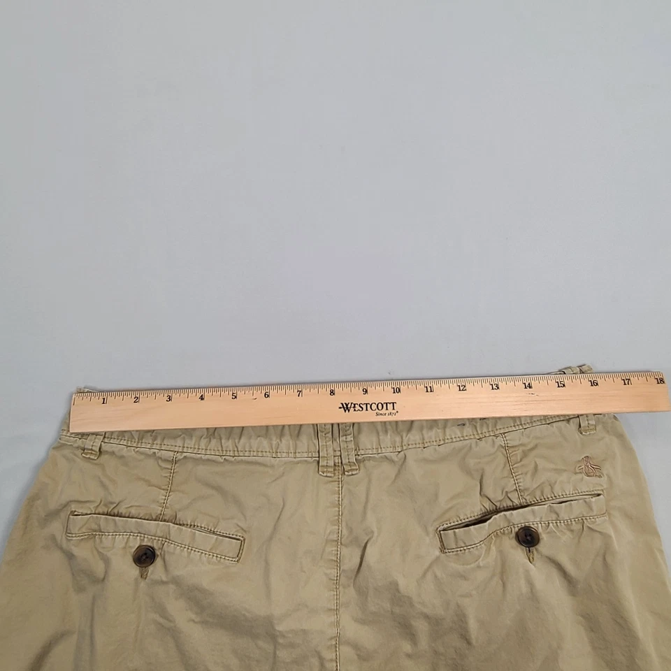 Pantalones Cortos Chinos Penguin Para Hombres 34 Beige Calce Ajustado Informal Cómodo Elastizados Munsingwear Foto 3 de 4