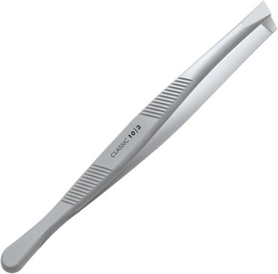 STALEKS CLASSIC 10 Type 3 Eyebrow Tweezers ? Wide Beveled Stainless Steel for Th