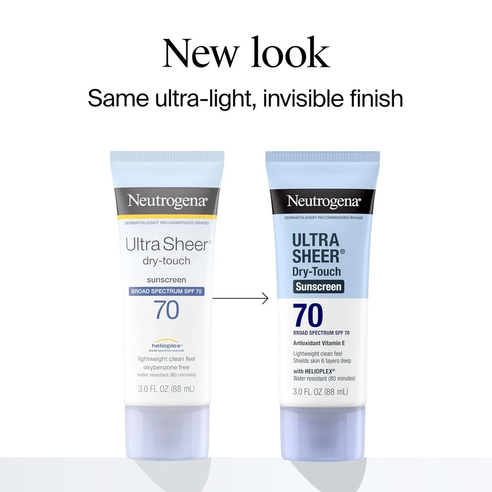 Neutrogena Ultra Sheer Dry-Touch Sunscreen Lotion SPF 70, 3 Fl Oz (Pack of 1)  - Image 2 of 4