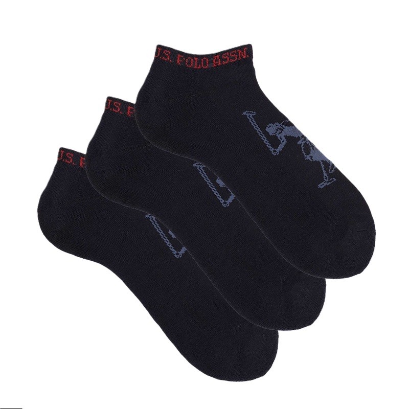 Pack Of 3 Pairs Socks Man u S Polo Assn us009us Sneaker Half Terry Towelling 14390₽
