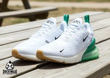 Nike Women's Air Max 270 White Stadium Green Black AH6789-125 Multi Size NEW