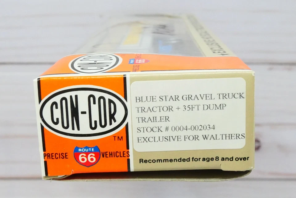 Con-Cor 2034, Tractor & 35' Dump Trailer, Blue Star Gravel Truck, HO Scale - Image 3 of 4