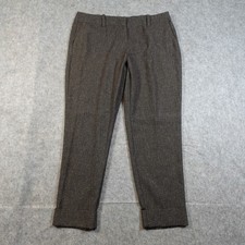 J. Jill Pants Womens 12 Petite Stretch Ankle Dress Flecked Marled Gray Cuffed