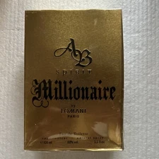 AB Spirit Millionaire For Men 3.3 / 3.4 fl oz 100ml EDT Spray New