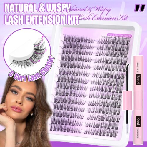 wispy Lash Cluster Kit Natural Lash Extension Kit C Curl Wimperncluster 252tlg - Bild 4 von 7