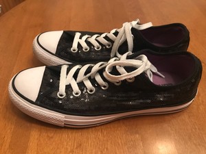 black sequin chuck taylors