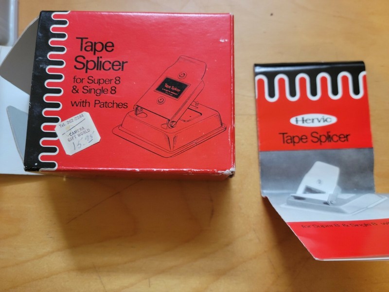 Hervic Tape Splicer for Super 8 & Single 8 With Patches 