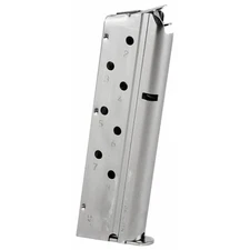 Mecgar Magazine - 40S&W Caliber, 8Rds Fits 1911 Full Size Nickel Finish - Silver