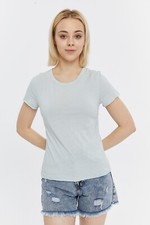 Image of All Saints Womens Bela T Shirt Designer Crew Neck Slim Soft Cotton Tee Top New