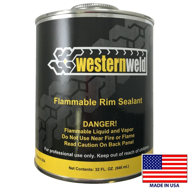 Western Weld 32 Oz Automotive Black Tire Repair Bead Rim Sealer 1 Qt