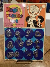 NEW OLD STOCK Magic Puzzles Set Metal Brain Teasers Puzzles