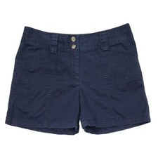 Ann Taylor Signature Fit Women's Mid-Rise Navy Shortie Shorts Pants Size 6