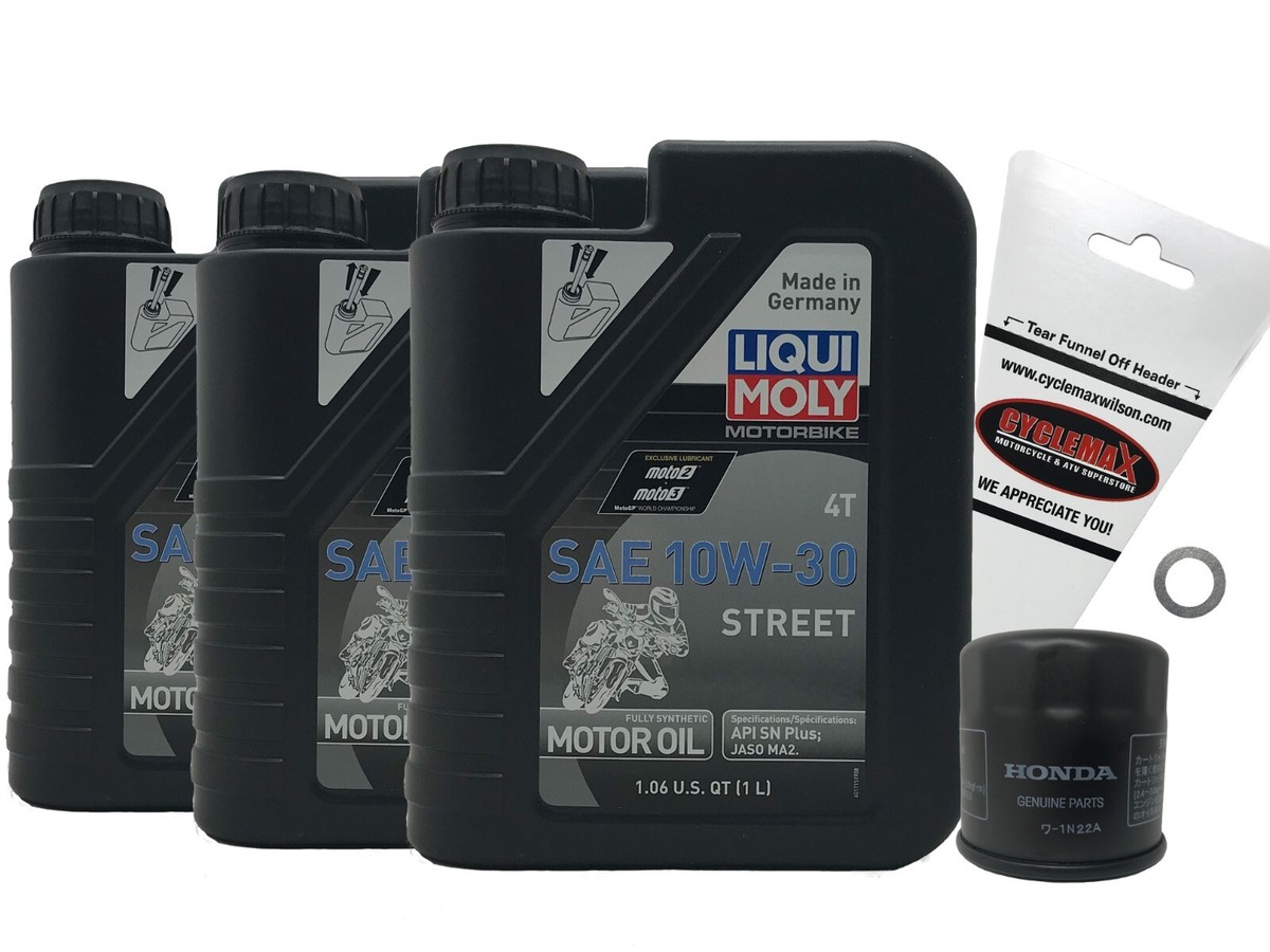 2️⃣ 2003-2023 Honda CBR600RR Oil Change Kit with 10W30 Liqui