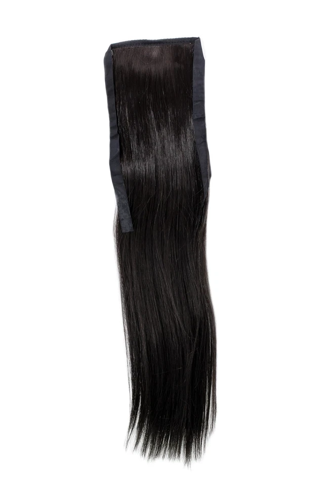 Extension De Cheveux Zopf Brun Foncé Lisse 45Cm YZF-TS18-4 Bande Clip - Photo 1/2