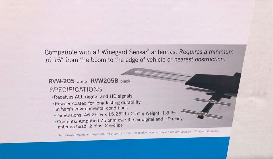 Winegard RVW205 Sensar IV RV Antenna TV Replacement Head w/ Built in