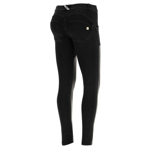 FREDDY WR. UP ® Shaping Effect Aumento Regolare Pantaloni donna inserti in  finta pelle nera | eBay