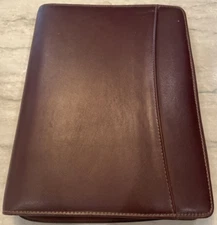 DAY RUNNER CLASSIC EDITION Burgundy Leather & Inserts Full Zip Vintage