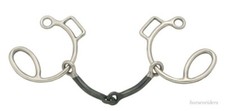 Sweet Iron Gag Snaffle Bit- 3" Cheeks - Stainless Steel - 5 1/2 Inch mouth