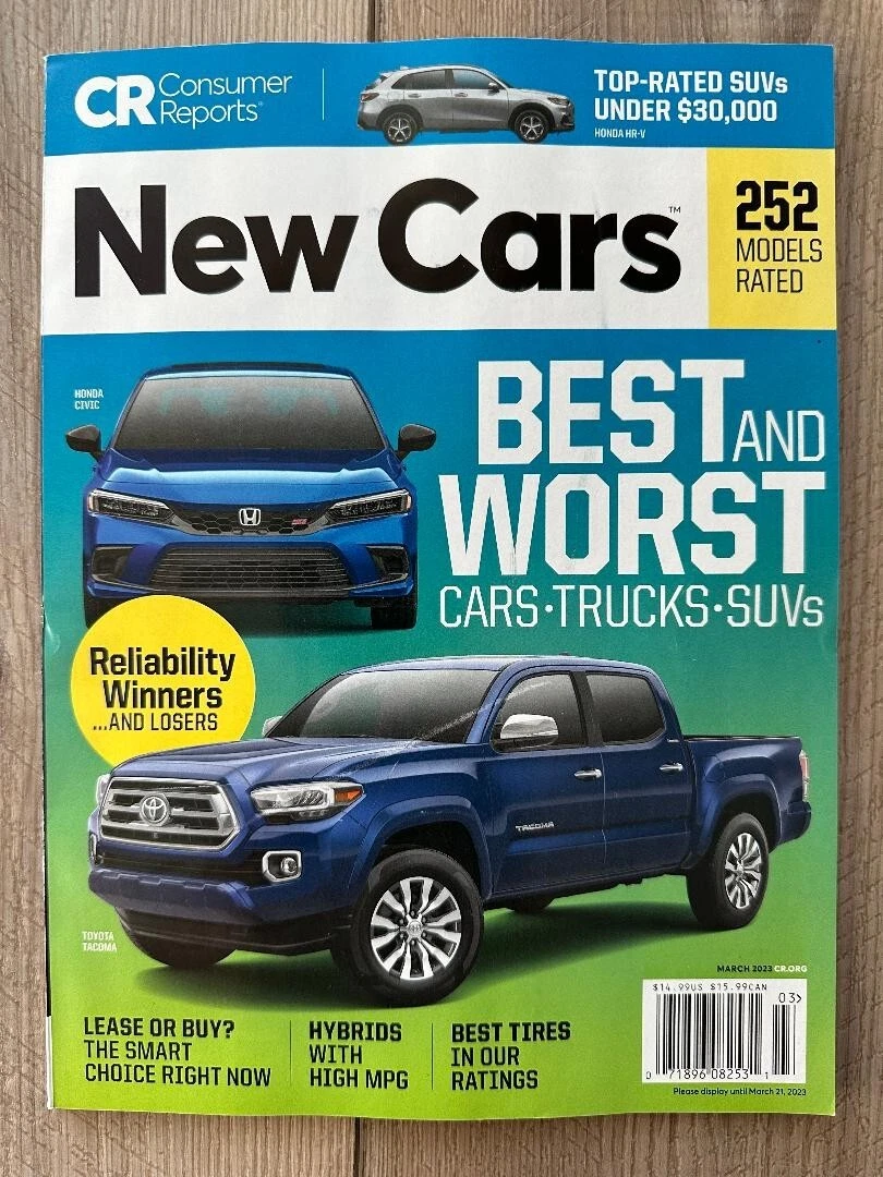 NEW CARS Buying Guide CONSUMER REPORTS March 2023 BEST WORST