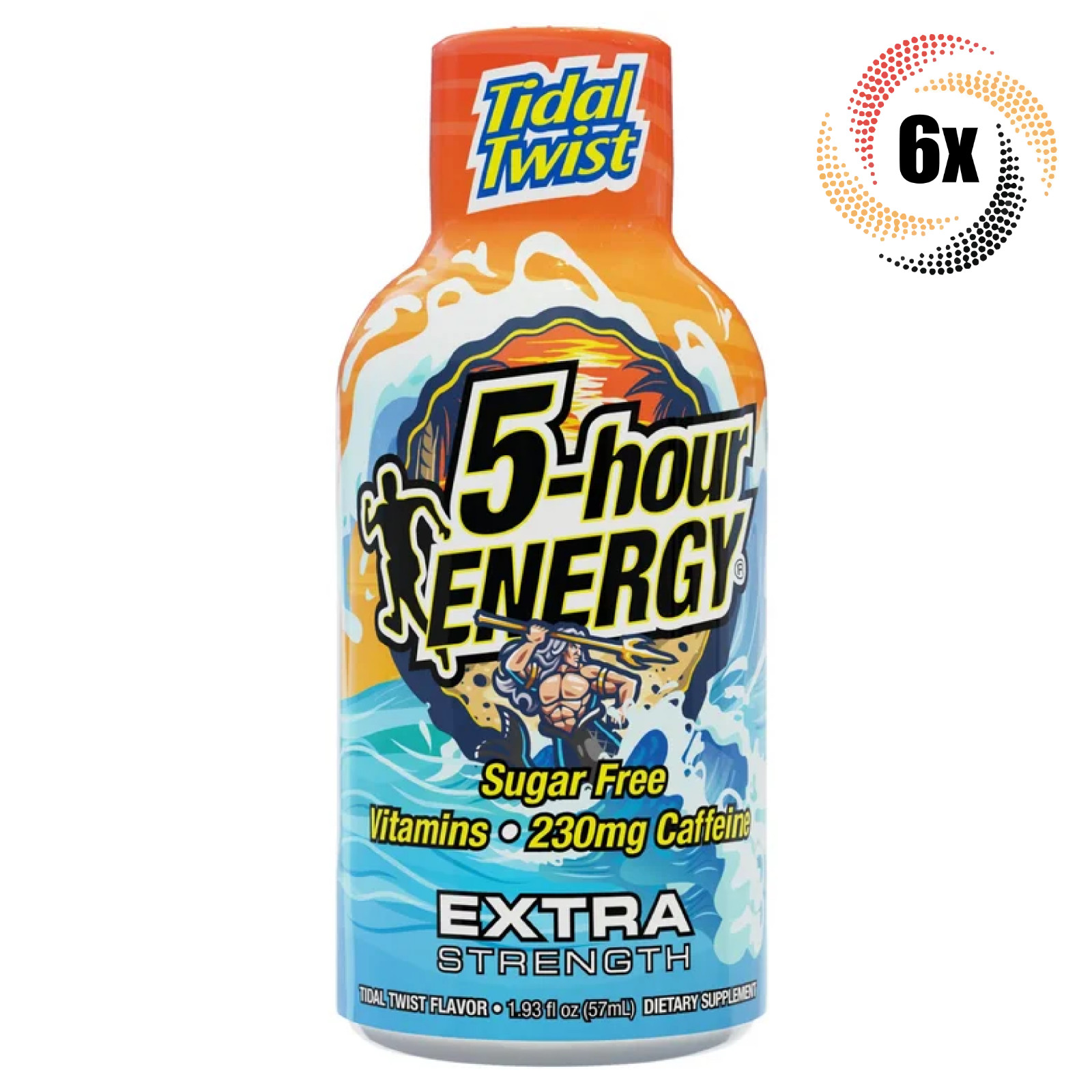 6x Bottles 5 Hour Energy Extra Tidal Twist Sugar Free 193oz Fixes Tired 5490₽