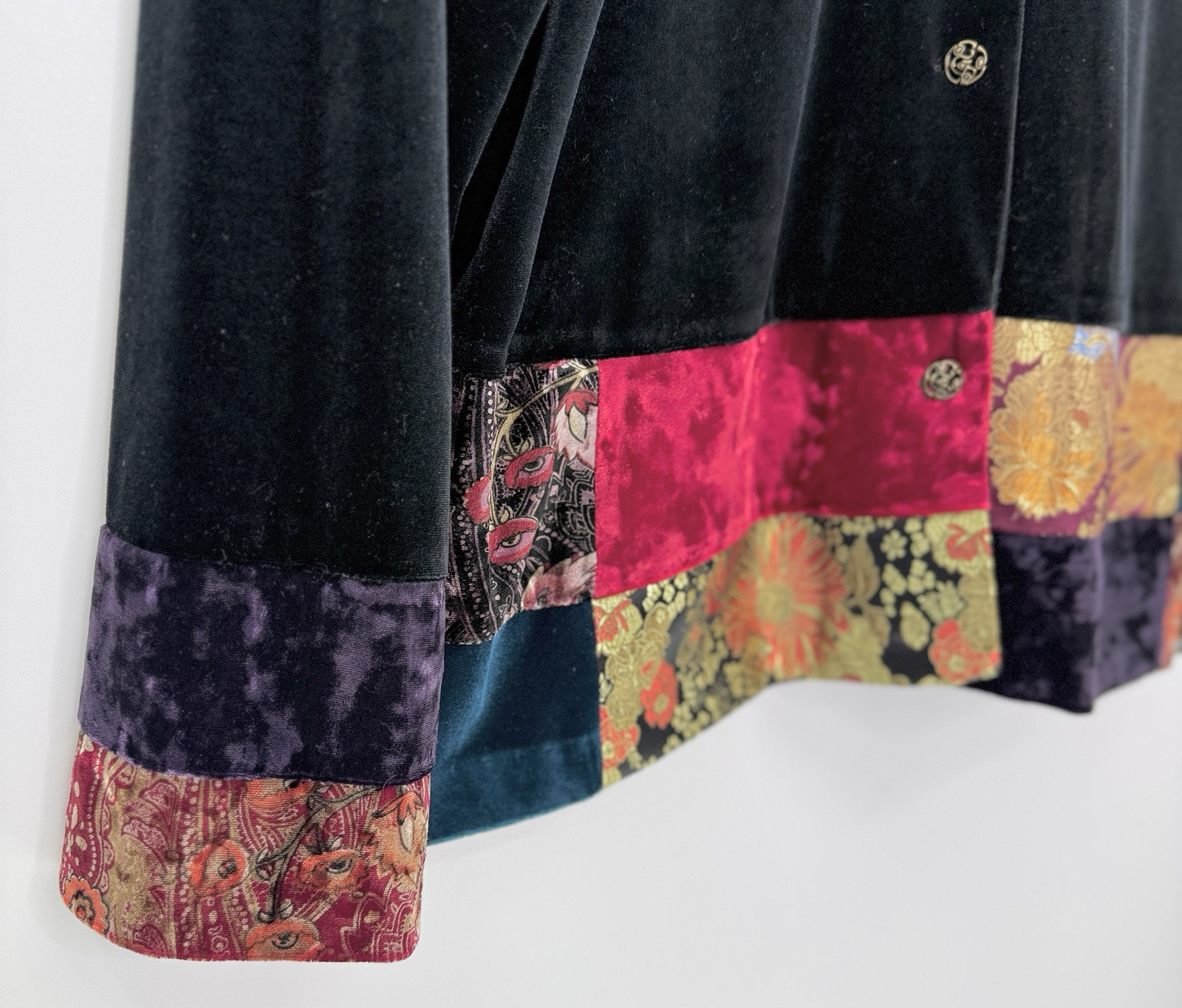 Notations Black Velvet Patchwork Jacquard Bohemia… - image 4