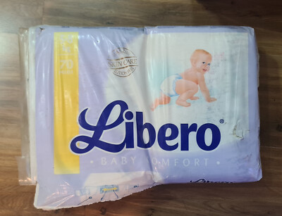 Vintage 2000 LIBERO Baby Comfort diapers 70 MINI nappies 5-8 Kgs NEW jumbo pack