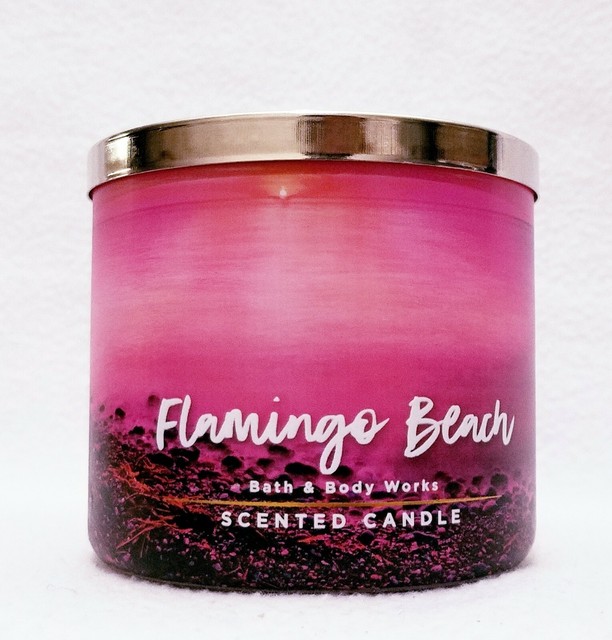 1 Bath Body Works Flamingo Beach Large 3 Wick Scented Candle