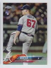 2018 TOPPS CHROME A J MINTER RC REFRACTOR ROOKIE PARALLEL #180 Braves