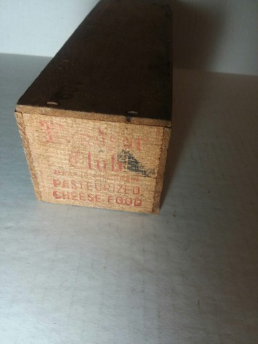 Vintage Windsor Club Wooden Two Pound Pasteurized Cheese Box Wisconsin - Picture 8 of 11