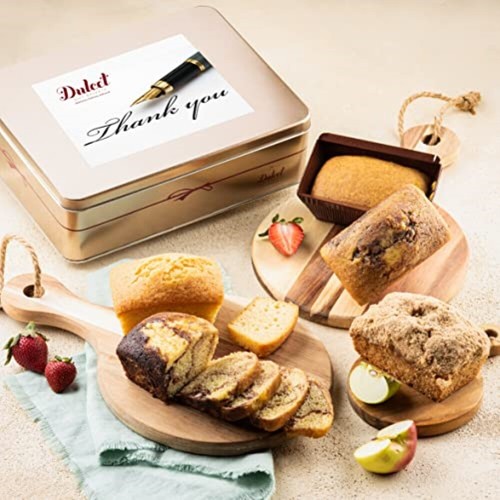 Dulcet Gift Baskets Fresh Baked Tea Cake Assortment in a Tin with Marble - Picture 3 of 23