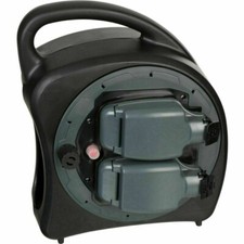 Outdoor Extension Lead 20M Weatherproof Garden Power Socket 2 Way Case Reel IP54