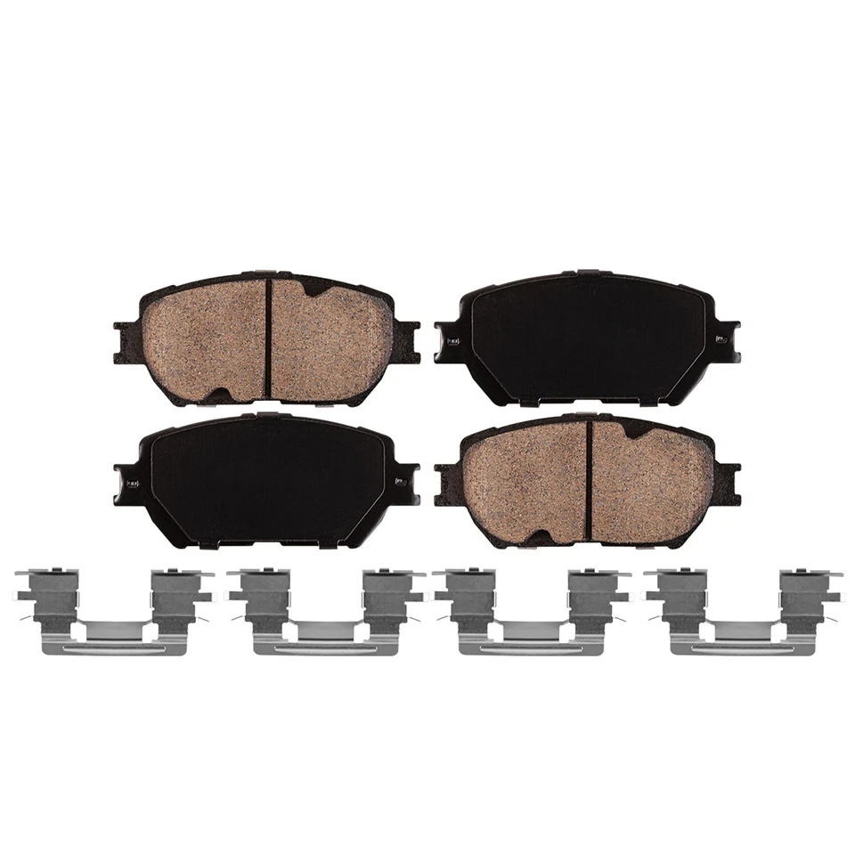 Par de pastillas de freno delanteras de cerámica con juego de herrajes para Toyota Camry Lexus IS250 GS300 Foto 3 de 4