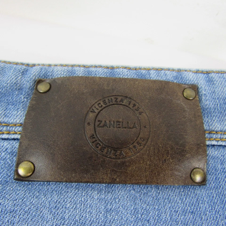 Zanella Jeans Men's 40x35  Blue Denim Straight Stretch Made In Italy Martin - Image 3 of 4